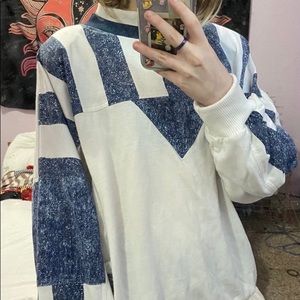 Vintage weathered blue Jean sweatshirt